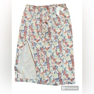 Abercrombie & Fitch pastel print midi skirt size L